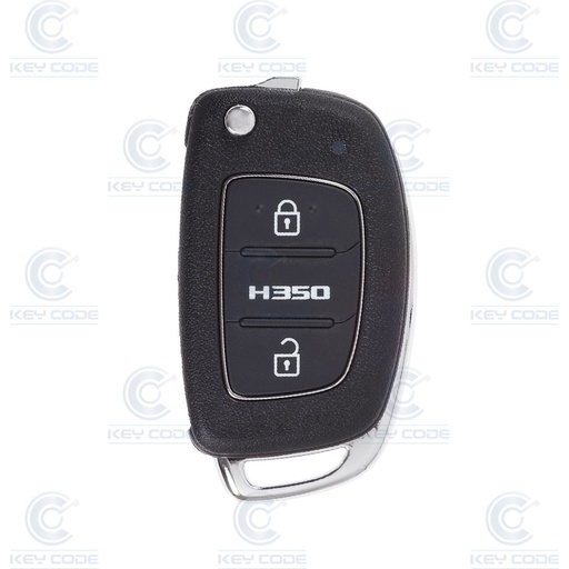 [HY110TE02-OE] MANDO PLEGABLE 2 BOTONES HYUNDAI H350 (9581059300) CRYPTO 40-80 BITS ID 6D-60 433 Mhz FSK - ORIGINAL