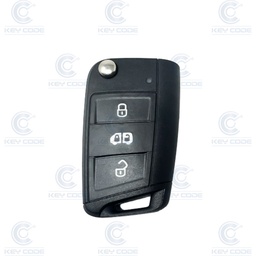 [VW900TE05-OE] VAG FLIP REMOTE 3 BUTTONS (7C0959752F) CRYPTO 128 BITS ID88 AES 434 Mhz - FSK