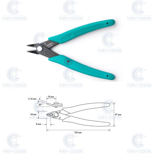 [HE-SHR270] PINCE COUPANTE DIAGONAL JBC SHR270 Ø0.8 