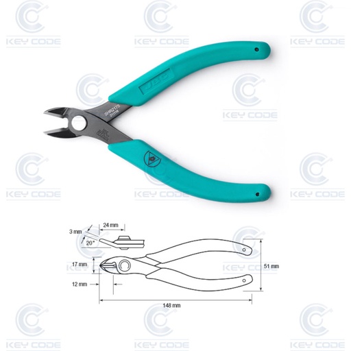 [HE-SHR2175] ALICATE CORTE LATERAL Ø1.6  JBC SHR2175 