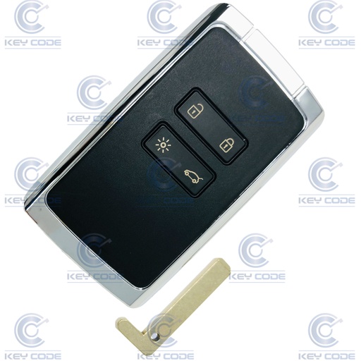[RN101TJ05-AF] RNLT MEGANE IV, ESPACE V, TALISMAN, KADJAR 4 BUTTON CARD PCF7945M HITAG AES 433 mhz  (BLACK) WITHOUT KEY BLADE