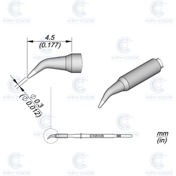 [NT105-C105105] CARTUCHO C105105 JBC CONICO CURVO Ø 0.3  PARA NT105 