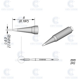 [NT105-C105103] CARTUCHO C105103 JBC CONICO Ø 0.3 PARA NT105