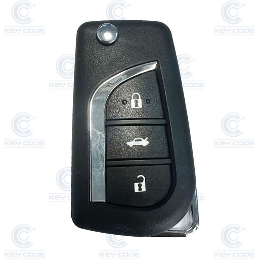 [TO51CS3B-PL] CARCAÇA COMANDO RETRÁCTIL TOYOTA 3 BOTÕES (TOY51)  