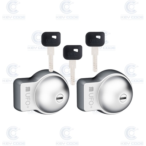 [UFO-PLUS-DOBLE] SET OF 2 UFO + DOOR LOCKS (8086H3232B) H 88 X D 55 X L 112 MM