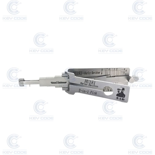 [HU181-AG] LISHI PICK DECODER  2 IN 1 FOR HARLEY DAVIDSON HU181 / ANTIGLARE