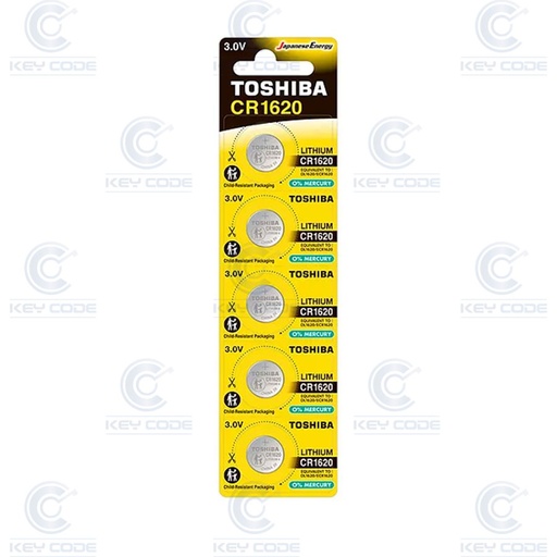 [BAT1620-TO] TOSHIBA CR1620 3.0V BATTERY (5 units)