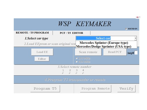 [MBE-WSP] SOFTWARE WSP (Sprinter W901-W902-W903-W904-W905)+W638 Vito/Viano) PARA MB REMOTE KEYMAKER