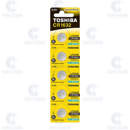 [BAT1632-TOSHIBA] CR1632 BATTERY 3.0V (5 units)