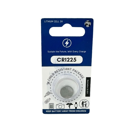 [BAT1225-U] CR1225 BATTERY 3.0V (1 PIECE)