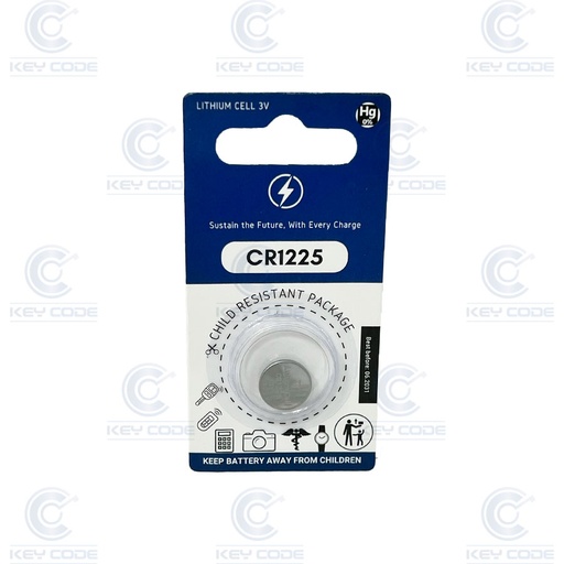 [BAT1225-U] CR1225 BATTERY 3.0V (1 PIECE)
