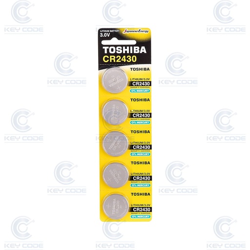 [BAT2430-TOSHIBA] PILE TOSHIBA CR2430 3,0 V (5 UNITÉS)