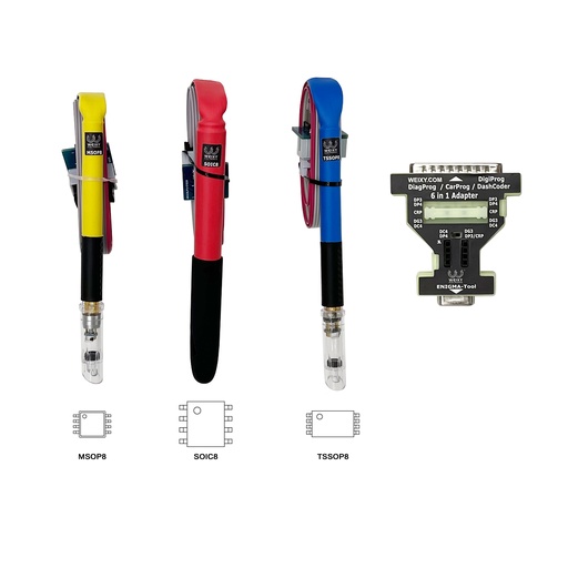 [POGO-PIN-WE] KIT DE ADAPTADORES POGO PIN PARA EEPROMS SOIC8, MSOP8 Y TSSOP8