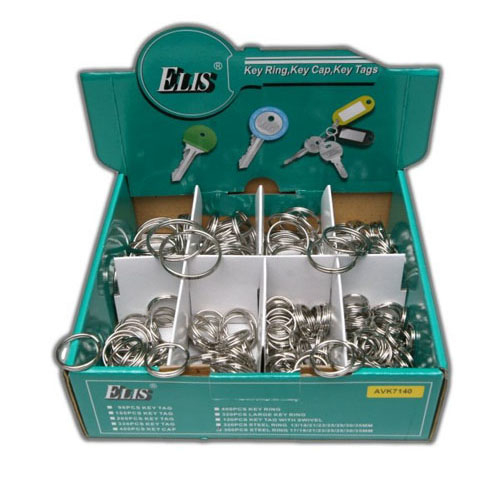 [AN320] BOX OF 320 METAL RINGS IN 8 SIZES