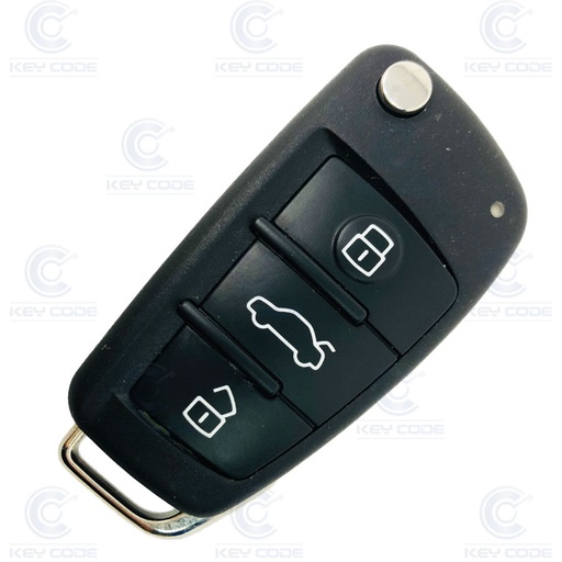 [AU100TE04-AF] AUDI A3 3 BUTTONS FLIP KEY REMOTE (434 Mhz) 8V0837220 - ID88