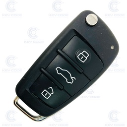 [AU100TE04-OE] AUDI A3 3 BUTTONS FLIP KEY REMOTE (434 Mhz ASK) 8V0837220 - FACTORY ORIGINAL ID88 128 BITS AES