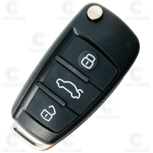 [AU100TE14-AF] MANDO PLEGABLE AUDI A3/TT DE 3 BOTONES KEYLESS GO 433 Mhz (8V0837220D, 8V0837220P) ID88 128 BITS
