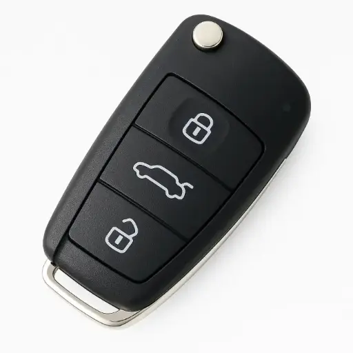 [AU100TE14-OE] MANDO PLEGABLE AUDI A3/TT DE 3 BOTONES KEYLESS GO 434 Mhz - ORIGINAL SIN LOGO (8V0837220D) ID88 128 BITS