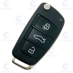 [AU101TE01-AF] AUDI A1, Q3 3 BUTTON FLIP REMOTE KEY (434 Mhz ASK) ID48
