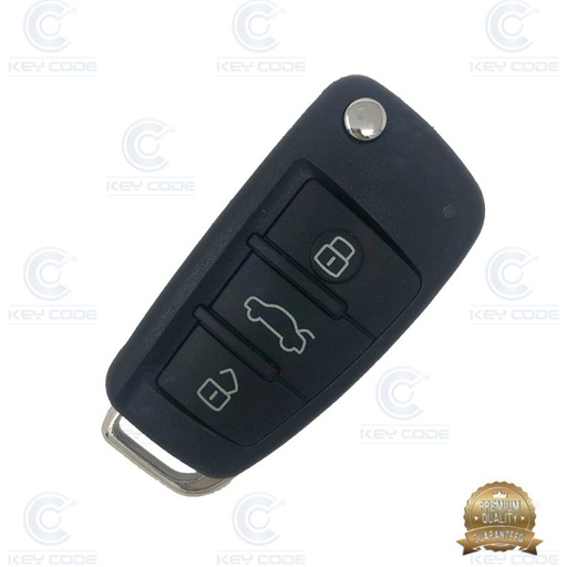 [AU66CS3B-CR-P] AUDI 3 BUTTONS REMOTE CASE  HU66(2006+) - PREMIUM QUALITY
