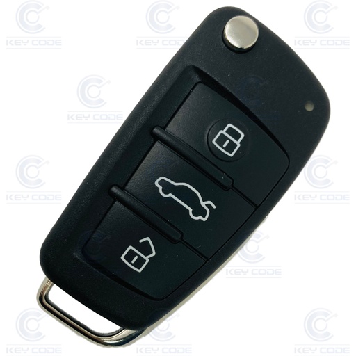 [AU900TE01-OE] FOLDABLE 3-BUTTON REMOTE AUDI A6, Q7 868 MHZ (4F0837220R INF) - ORIGINAL BY CHASSIS