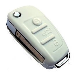 [AUFS-B] AUDI 3 BUTTONS REMOTE SILICONE CASE - WHITE