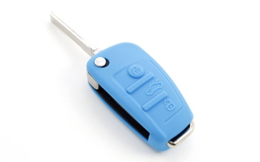 [AUFS-C] SILICONE CASE FOR FOLDABLE 3-BUTTON REMOTES FOR AUDI - SKY BLUE