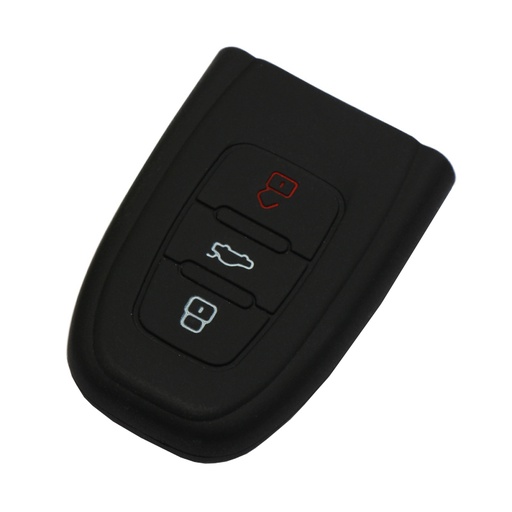 [AUFSM3B-N] SILICONE CASE FOR 3-BUTTON INSERTABLE AUDI REMOTES- BLACK