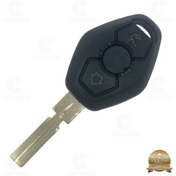 [BW58CS3B-R-P] CARCASA MANDO BMW ROMBO HU58 3 BOTONES 433 MHZ (4 TRACKS) - CALIDAD PREMIUM