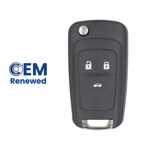 [CH100TE04-OE] TÉLÉCOMMANDE PLIABLE CHEVROLET CRUZE 3 BOUTONS ID46 (13584826) 433 MHz - ORIGINALE