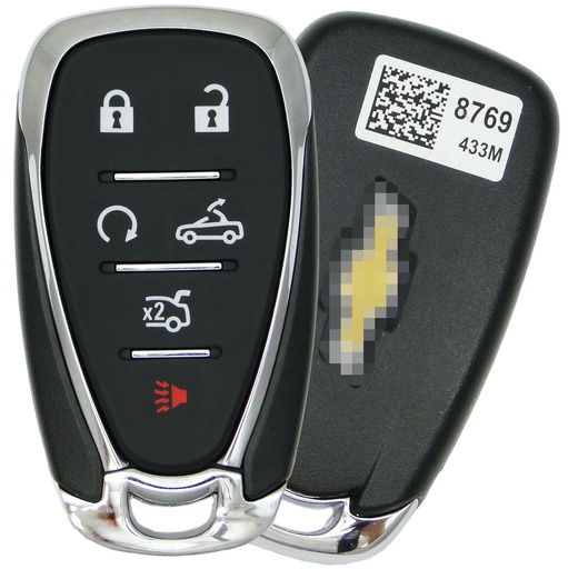 [CH101TE04-OE] MANDO KEYLESS DE 6 BOTONES DE CHEVROLET CAMARO DESCAPOTABLE (13529653, 13508780, 13529653) 433 mhz ASK - ORIGINAL 