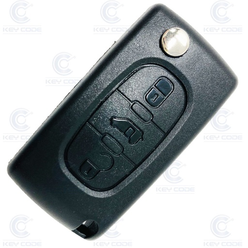 [CI100TE05-AF] TELECOMMANDE PLIABLE AVEC 3 BOUTONS POUR PSA BERLINGO (2009-2016) 6490E0 PCF7961 ID46 433 mhz FSK