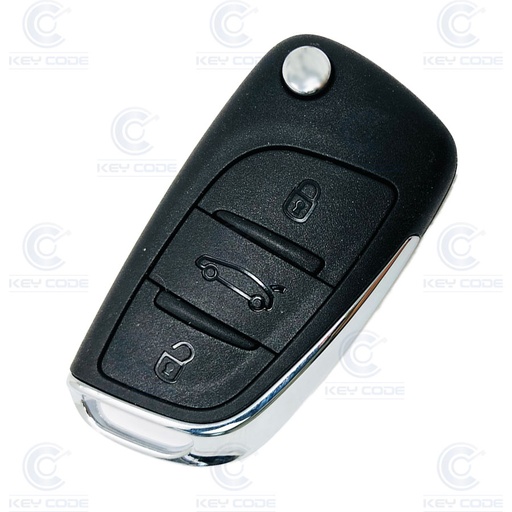 [CI101TE05-OE] MANDO PSA DS4, C4 MODERNO, ELYSEE PLEGABLE 3 BOTONES SIN ESPADIN PCF7941 ID46 LOGO PSA - ORIGINAL (6490KF, 6490TT, 1614304880)