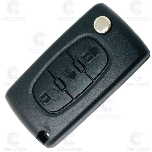 [CI107TE01-OE] PSA C4 PICASSO, C5 FOLDABLE REMOTE 3 BUTTONS BATTERY ON CIRCUIT (6490A2 - 649085 - 649072) ID46 433 MHZ ASK