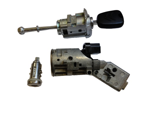 [CI2JC02-OE] KIT SERRURES DS3, PARTNER, BERLINGO (DEMARREUR + PORTE + ESSENCE + CLE) - ORIGINALE - 