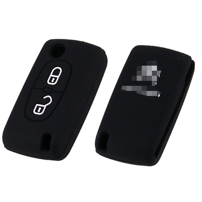 [CIFS2B-N] FUNDA DE SILICONA PARA MANDOS PLEGABLES DE 2 BOTONES DE PSA - NEGRO 