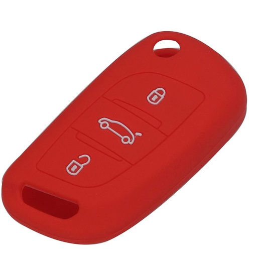 [CIFS3BDS-R] FUNDA DE SILICONA PARA MANDOS PLEGABLES DE 3 BOTONES DE PSA DS4 - ROJO 