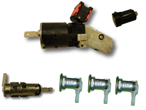 [DA179JC04-OE] KIT SERRURES DACIA DOKKER HU179 (DEMARREUR ENCURVE, 3 PORTES, COUFFRE ET BOITE A GANTS) 806011776R - ORIGINALE - 