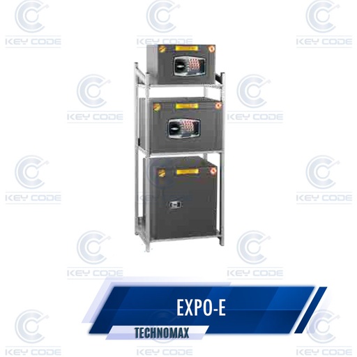 [EXPO-E] EXPOSITOR DE 3 ANDARES PARA CAIXAS FORTES TECHNOMAX