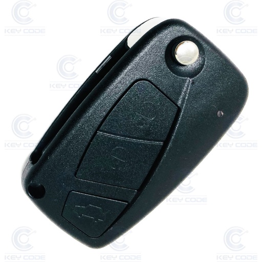 [FI104TE02-AF] TELECOMMANDE PLIABLE 3 BOUTONS FIAT DOBLO, 500, GRANDE PUNTO, FIORINO (ID46) 71765697, 9170JE, 9170JF, 1611652580