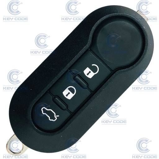 [FI104TE03-OE] FOLDABLE 3-BUTTON REMOTE FIAT 500 PCF7946 ID46 LOCKED DELPHI (600626799, 71749374, 71776098, 71765388, 71765760) 433 MHZ