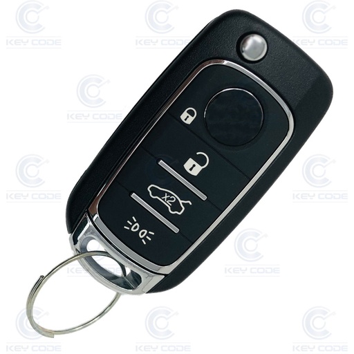 [FI104TE08B-OE] CONTROLE DOBRÁVEL 4 BOTÕES FIAT 500, 500X (HITAG AES BLOQUEADO) 433 MHZ SEM LÂMINA - ORIGINAL
