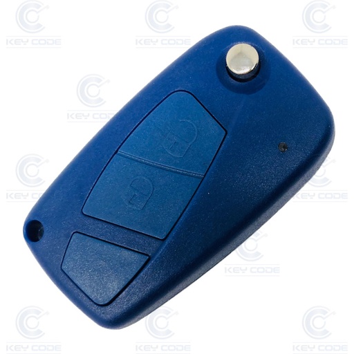 [FI106TE03A-AF] TELECOMMANDE PLIABLE BLEU AVEC 2 BOUTONS POUR FIAT PANDA  ET 500 PCF7946 ID46 433 Mhz