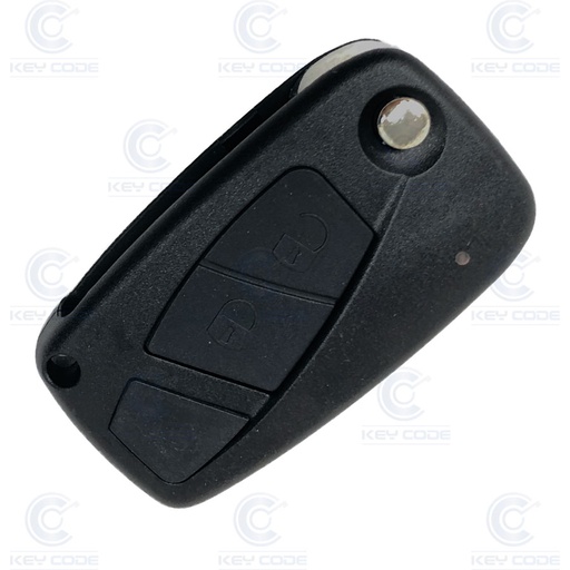 [FI106TE03N-AF] TELECOMMANDE PLIABLE NOIR AVEC 2 BOUTONS POUT FIAT PANDA  ET 500 PCF7946 ID46 433 Mhz