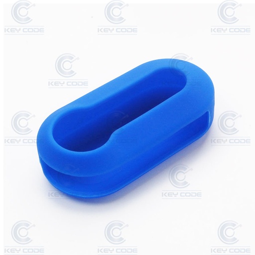 [FIFS3B-A] FUNDA DE SILICONA PARA MANDOS PLEGABLES FIAT DE 3 BOTONES - AZUL 