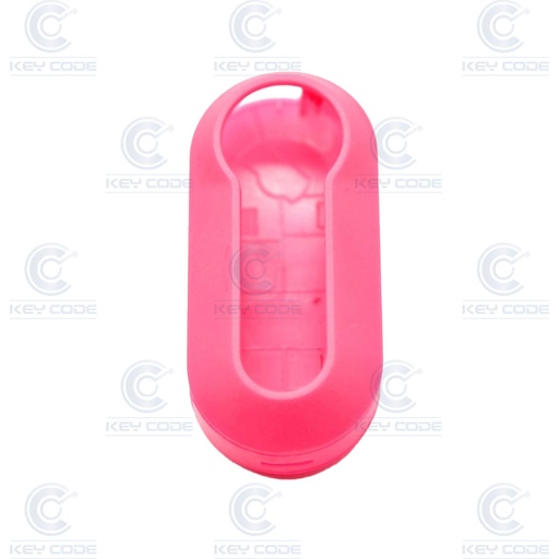 [FIFS3B-RO] FUNDA DE SILICONA PARA MANDOS PLEGABLES FIAT DE 3 BOTONES - ROSA 