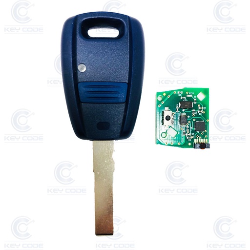 [FIR114] CONTROLE REMOTO FIXO AZUL COM 1 BOTÃO PARA FIAT DOBLO ID48 (71744151) PARA ZED FULL