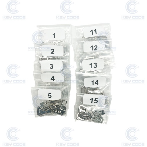[FO101LA01] KIT DE PAILLETTES FORD (1, 2, 3, 4, 5, 11, 12, 13, 14, 15) HU101 (20 PIÈCES)