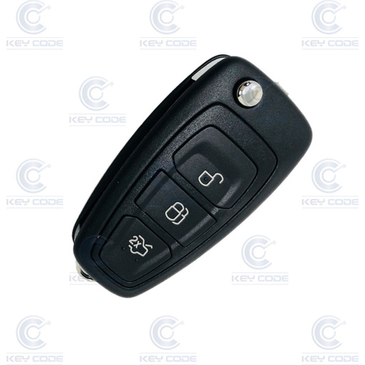 [FO102TE01-AF] MANDO PLEGABLE FORD DE 3 BOTONES PARA FOCUS, MONDEO, C-MAX, TRANSIT CONNECT LAGRIMA (1796434, 2036873, 2180803, 2036872) (07+) ID63 433 Mhz - AFTER MARKET