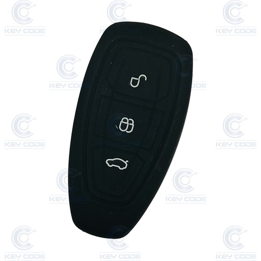 [FOFSK-N] CAPA DE SILICONE PARA CONTROLES REMOTOS KEYLESS DE 3 BOTÕES FORD - PRETO